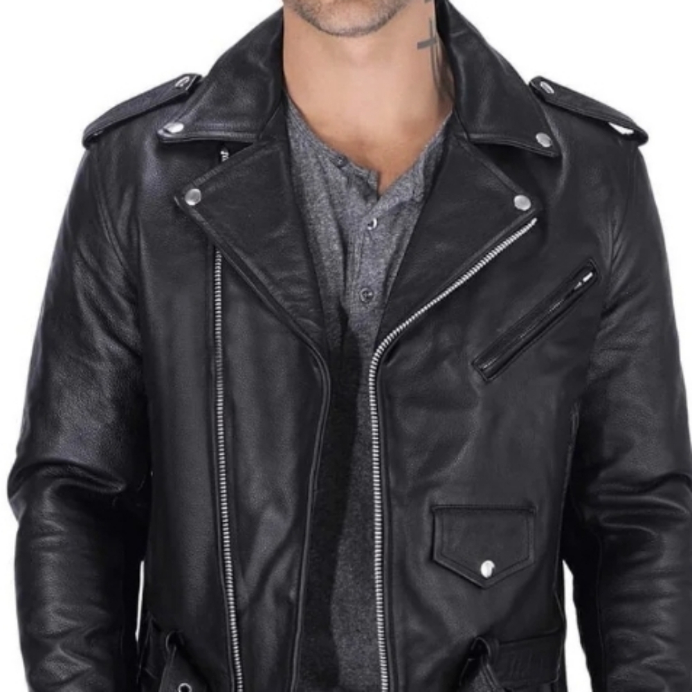Nomad USA Classic Leather Biker Jacket XL